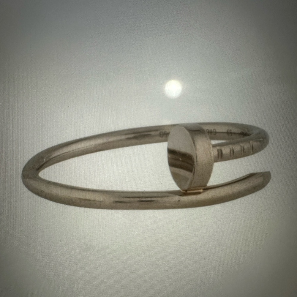 Cartier Juste un Clou Ring Small Model Size 59 18k White Gold
